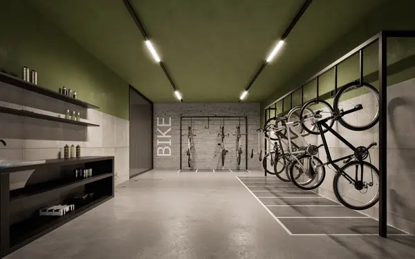 Bicicletário — vagas para bicicletas na área comum